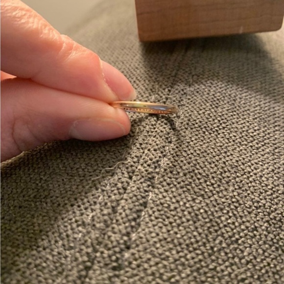 New, unused rose gold (14k) ring size 4 3/4 - half eternity ring - Picture 5 of 7